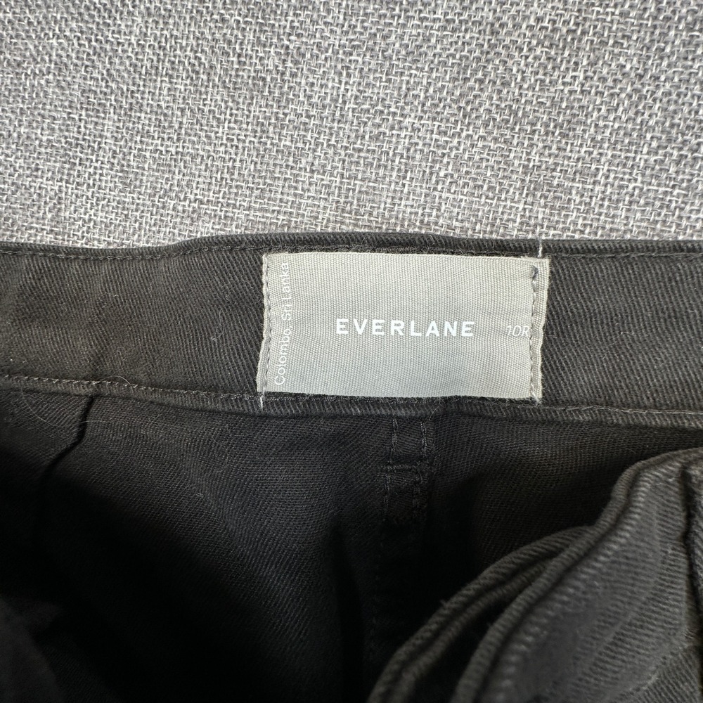 Everlane The Utility Barrel Pants Size 10R Washed Black High Rise Organic Cotton - Picture 5 of 13